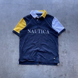 Vintagege Nautica Polo Chest Spellout